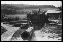 Chuignes. Canon de 180mm capturé par les australiens près de Chuignes et destiné au bombardement d'Amiens