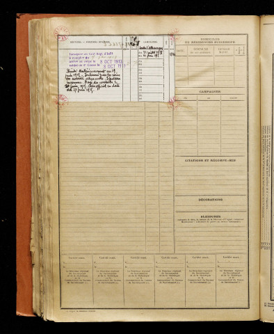 Longuet, Benjamin François Joseph, né le 06 novembre 1892 à Saint-Ouen (Somme), classe 1912, matricule n° 186, Bureau de recrutement d'Abbeville