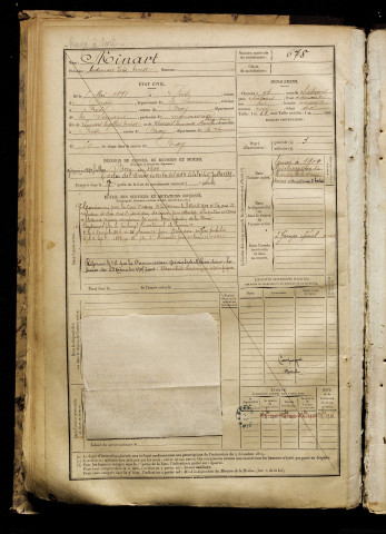 Minart, Audemart Victor Ernest, né le 05 mai 1878 à Frise (Somme), classe 1898, matricule n° 678, Bureau de recrutement de Péronne