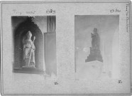 Statue de Saint Firmin Martyr et statue de Sainte Catherine d'Alexandrie