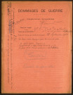 Corbie. Demande d'indemnisation des dommages de guerre : dossier Deparis Albert Ernest (fileur)
