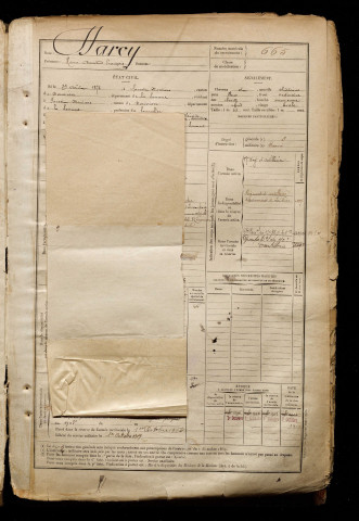 Darcy, Henri Armand François, né le 29 août 1872 à Forest-Montiers (Somme), classe 1892, matricule n° 665, Bureau de recrutement d'Abbeville