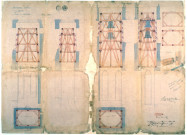 Cathédrale. Plan d'assemblage des charpentes des clochers, dressé par Viollet Le Duc en 1861