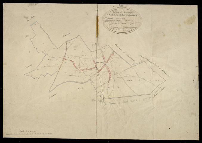 Plan du cadastre napoléonien - Saint-Quentin-la-Motte-Croix-Au-Bailly (Saint Quentin) : tableau d'assemblage