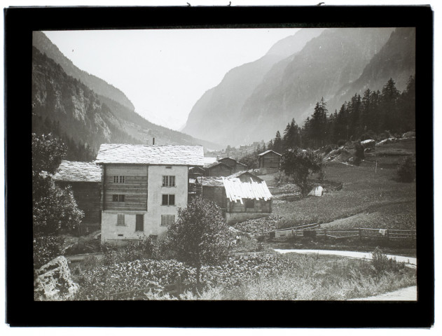Zermatt vue d'ensemble Effet de contre jour - juillet 1903