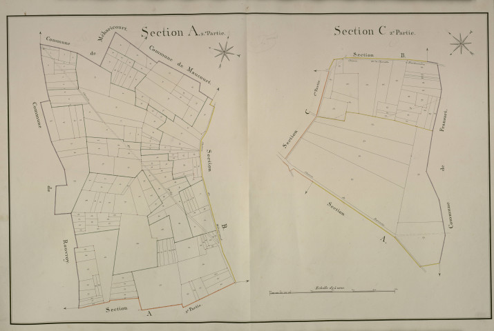 Plan du cadastre napoléonien - Fouquescourt : A2 et C2