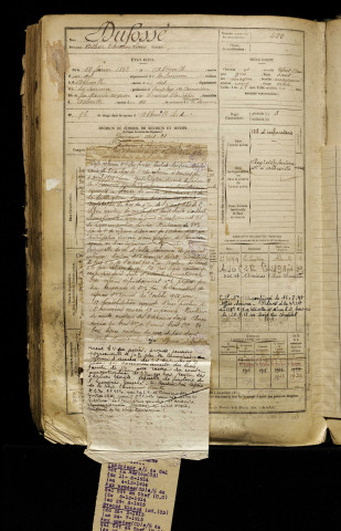 Dufossé, Arthur Théodore Louis, né le 18 février 1882 à Abbeville (Somme), classe 1902, matricule n° 422, Bureau de recrutement d'Abbeville