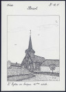 Briot (Oise) : l'église en brique du XVIe - (Reproduction interdite sans autorisation - © Claude Piette)