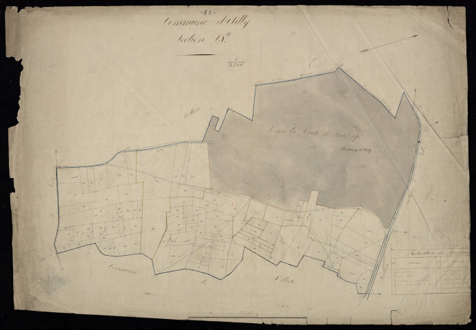 Plan du cadastre napoléonien - Ailly-le-Haut-Clocher (Ailly) : D