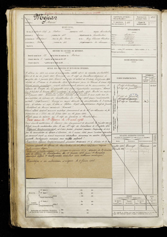 Mejean, Maud, né le 30 septembre 1897 à Batna (Algérie), classe 1917, matricule n° 23, Bureau de recrutement de Péronne