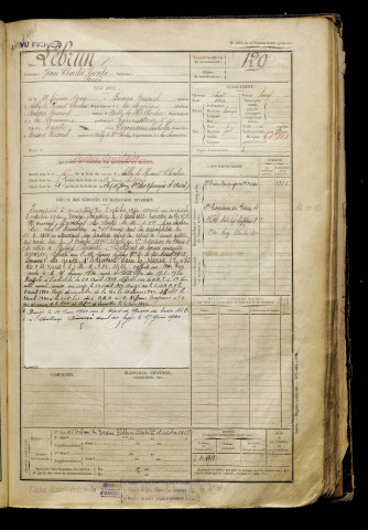 Lebrun, Jean Charles Eusèbe Louis, né le 21 février 1900 à Bussus-Bussuel (Somme), classe 1920, matricule n° 129, Bureau de recrutement d'Abbeville