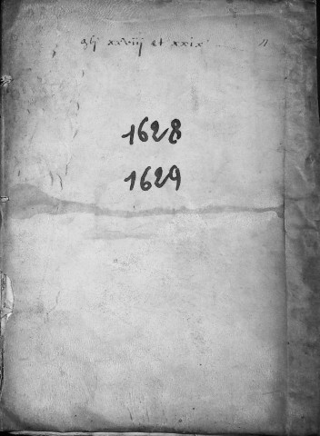 Etude de Me Martin Caron à Amiens (étude n°4). Minutes des années 1628-1629