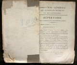 Répertoire des formalités hypothécaires, du 08/04/1823 au 31/08/1824, registre n° 099 (Péronne)