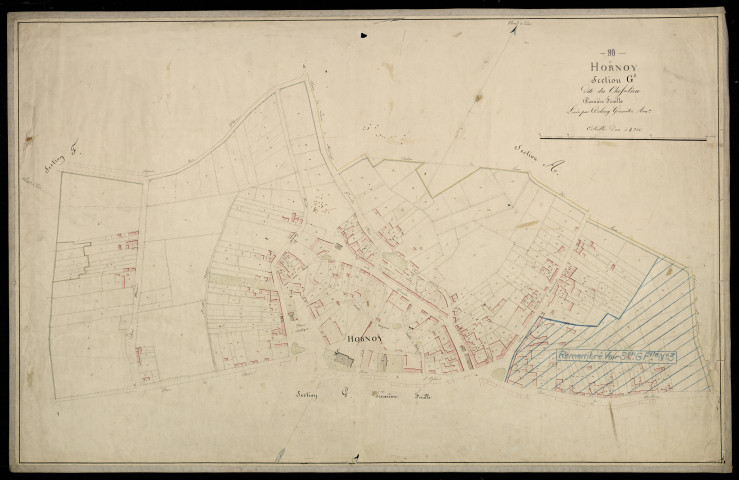 Plan du cadastre napoléonien - Hornoy-le-Bourg (Hornoy) : Chef-lieu (Le), G1