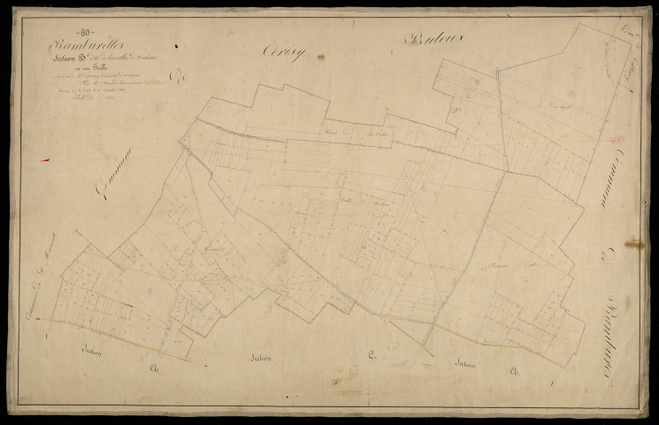 Plan du cadastre napoléonien - Ramburelles : Vallée de Buleux (La), B