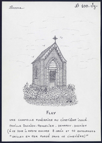 Fluy : chapelle funéraire du cimetière - (Reproduction interdite sans autorisation - © Claude Piette)