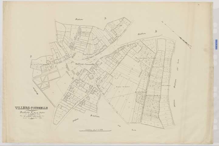Plan du cadastre rénové - Villers-Tournelle : section C1