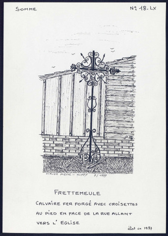 Frettemeule : calvaire en fer forgé - (Reproduction interdite sans autorisation - © Claude Piette)