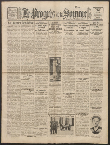 Le Progrès de la Somme, numéro 18536, 30 mai 1930