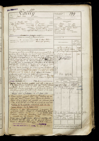 Cailly, Joseph Victor, né le 04 décembre 1896 à Long (Somme), classe 1916, matricule n° 179, Bureau de recrutement d'Abbeville