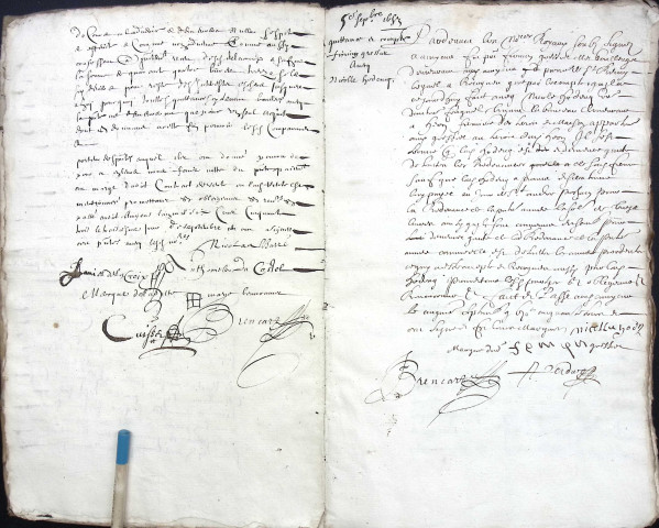 Etude de Me Jean-Baptiste Trencart à Amiens (étude n°12). Minutes de l'année 1653