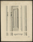 Le Moniteur des Architectes. Menuiserie du XVIe siècle. Eglise de Château-Thierry. Porte latérale. Détails des panneaux intermédiaires