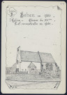 Béhen en 1980 : l'église, choeur du Xve siècle - (Reproduction interdite sans autorisation - © Claude Piette)
