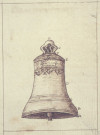 Planche illustrée du manuscrit campanaire composé par Cavillier, sur l'art de fondre les cloches, conservé par la Société des Antiquaires de Picardie : dessin d'une cloche