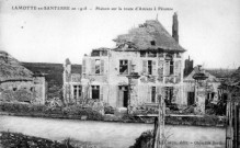Lamotte en Santerre en 1918. Maison sur la route d'Amiens à Péronne