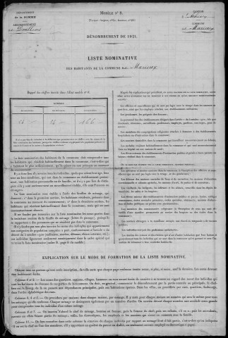 Recensement de la population : Marieux