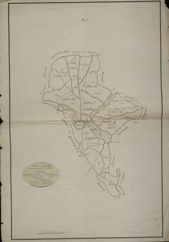 Plan du cadastre napoléonien - Doullens : tableau d'assemblage