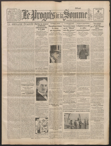 Le Progrès de la Somme, numéro 18573, 6 juillet 1930