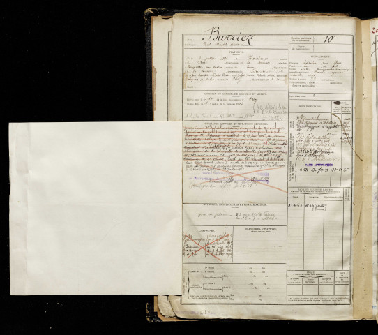 Burriez, Paul Anatole Octave, né le 03 juillet 1896 à Vironchaux (Somme), classe 1916, matricule n° 10, Bureau de recrutement d'Abbeville