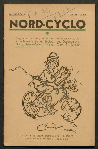 Nord-Cyclo. Organe de Propagande Cyclotouristique et de liaison entre les Sociétés des Départements du Nord, du Pas-de-Calais et de la Somme, numéro 8