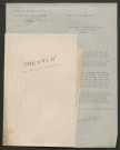 Témoignage de Chevrin, Marcel et correspondance avec Jacques Péricard