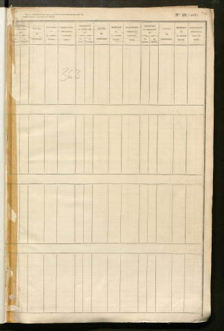 Répertoire des formalités hypothécaires, du 03/03/1913 au 19/08/1913, registre n° 363 (Péronne)