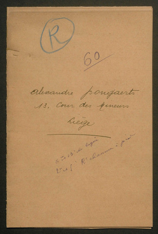 Témoignage de Bongaert, Alexandre et correspondance avec Jacques Péricard