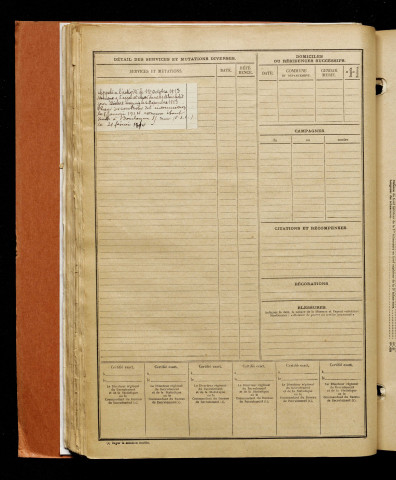 Mabire, Henri Narcisse, né le 14 janvier 1892 à Amiens (Somme), classe 1912, matricule n° 1070, Bureau de recrutement d'Amiens