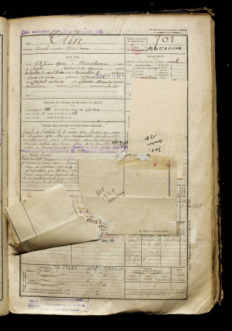 Clin, Marcel Eugène Michel, né le 23 juin 1900 à Marcelcave (Somme), classe 1920, matricule n° 701, Bureau de recrutement d'Amiens