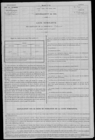 Recensement de la population : Hattencourt