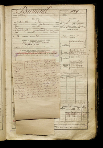 Duminil, Alphonse, né le 14 octobre 1883 à Rue (Somme), classe 1903, matricule n° 1149, Bureau de recrutement d'Abbeville