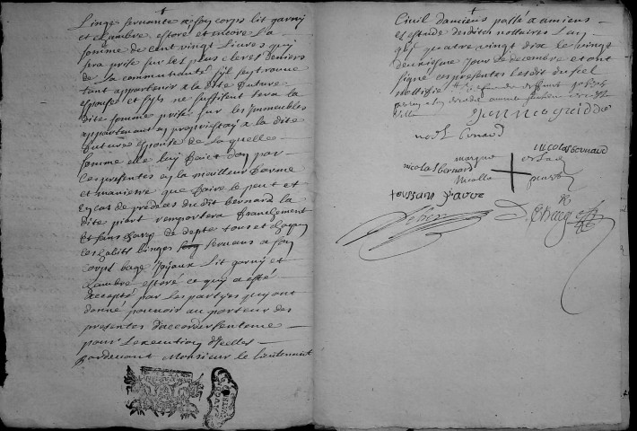 Etude de Me Antoine Debacq à Amiens (étude n°6). Minutes de l'année 1690