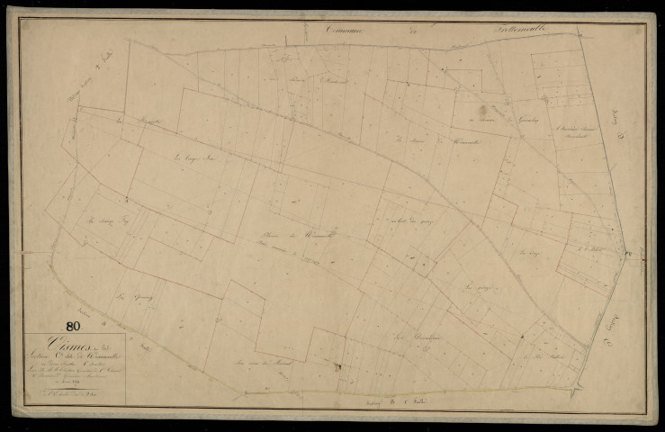 Plan du cadastre napoléonien - Vismes : Wiameville, C1