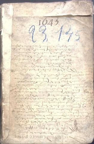 Etude de Me Antoine Perdu à Amiens (étude n°26). Minutes de l'année 1645