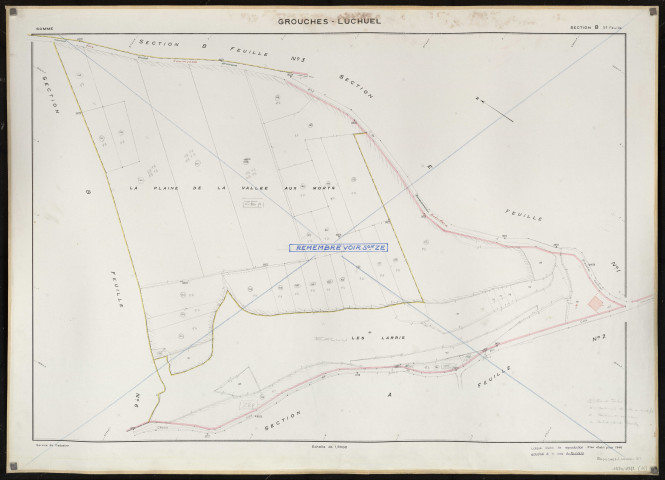 Plan du cadastre rénové - Grouches-Luchuel : section B5