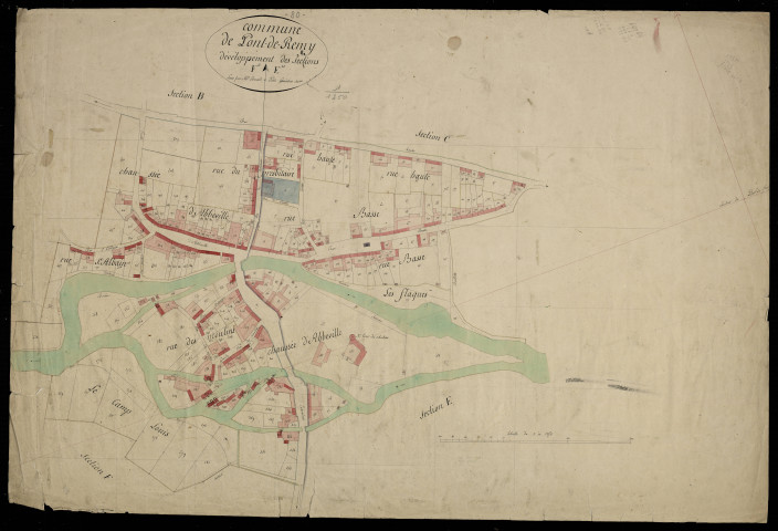 Plan du cadastre napoléonien - Pont-Remy (Pont-de-Remy) : E et F développement