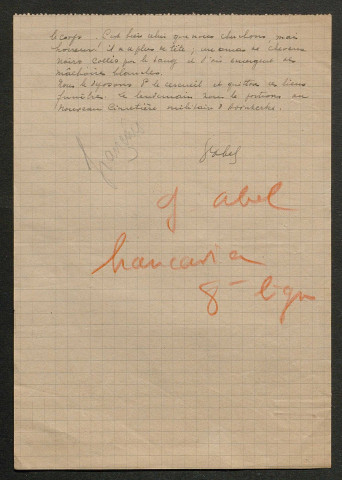 Témoignage de Abel, G. (Brancardier) et correspondance avec Jacques Péricard