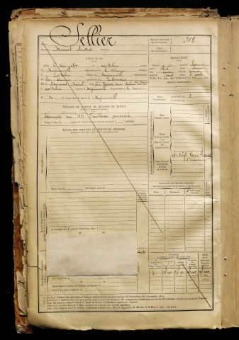 Sellier, Marcel Aristide, né le 06 mai 1877 à Béhen (Somme), classe 1897, matricule n° 502, Bureau de recrutement d'Abbeville