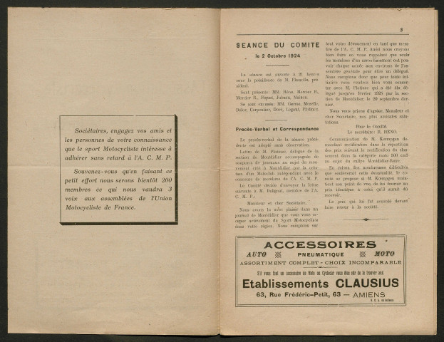 Revue mensuelle de l'association cyclecariste et motocycliste de Picardie - 2e année, numéro 12