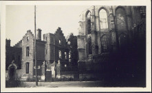 Abbeville. Eglise Saint-Vulfran et le presbytère, ruines du 20 mai 1940